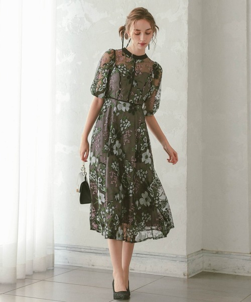 「Dorry Doll」 半袖ワンピース LARGE グリーン レディース_画像8