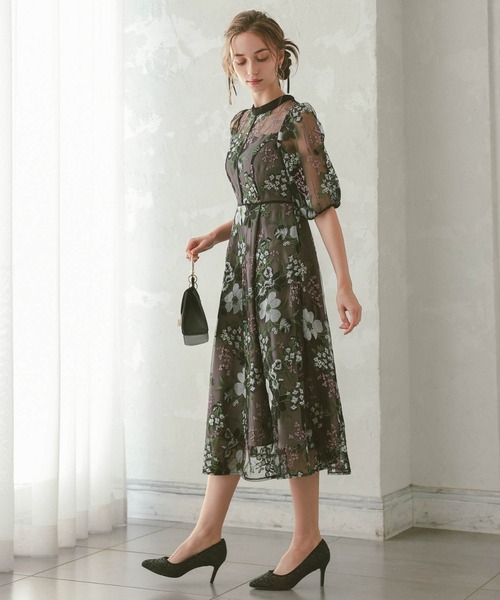 「Dorry Doll」 半袖ワンピース LARGE グリーン レディース_画像9