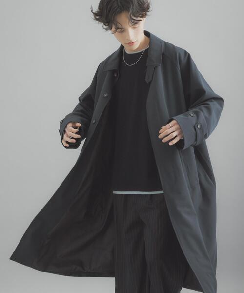 retouch バルマカーンコート　ブラック　Sサイズ SENSE OF PLACE by URBAN RESEARCH ステンカラーコート コート バルマ
