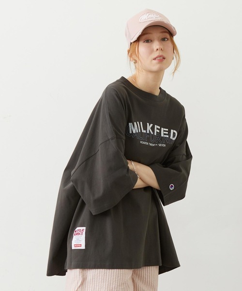 MILKFED.（ミルクフェド） tシャツ 半袖 「コラボ/ロゴ映え/ビッグ