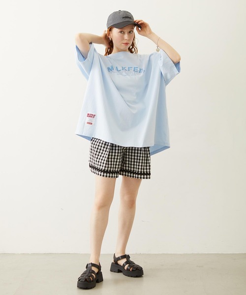 MILKFED.（ミルクフェド） tシャツ 半袖 「コラボ/ロゴ映え/ビッグ
