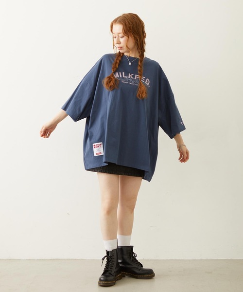 MILKFED.（ミルクフェド） tシャツ 半袖 「コラボ/ロゴ映え/ビッグ 