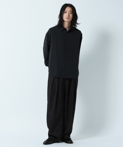 625 PGG ユニセックス 定価30,800円 イージーパンツ 濃紺 S RAGEBLUE（レイジブルー） ワイドパンツ スラックス 2Tuck Design