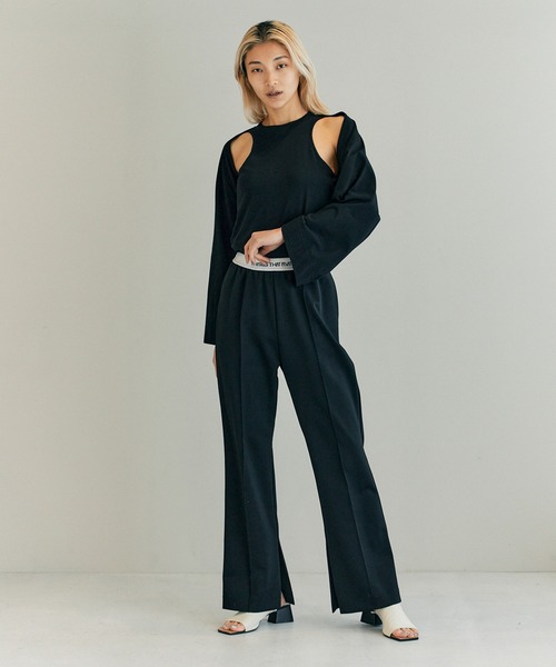 「THINGS THAT MATTER」 イージーパンツ 2 ライム レディース_画像3