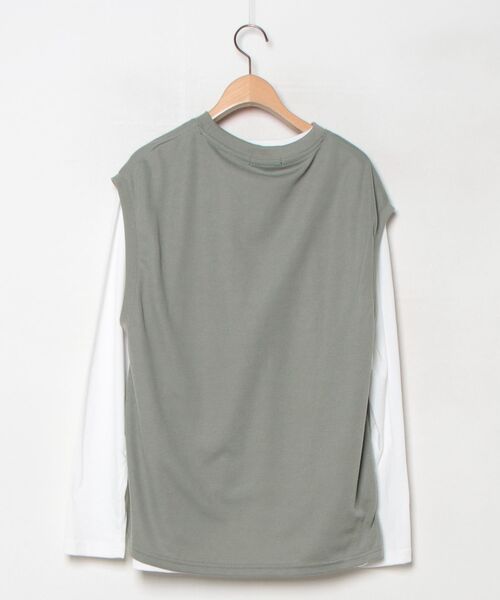 「m.f.editorial」 長袖Tシャツ MEDIUM カーキ メンズ_画像2
