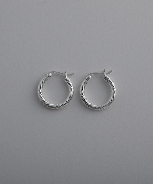 ピアス 「silver925」Twisted Hoop Pierce / ツイストフープピアス レディース メンズ