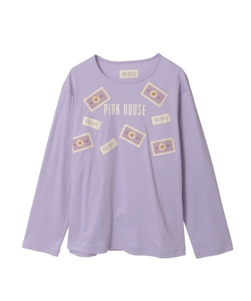 「PINK HOUSE」 長袖カットソー LARGE ブラック レディースの画像