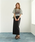 ロング スカート 「ウエストゴム仕様」Iライン...の詳細画像1