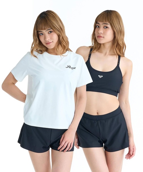 ROXY（ロキシー） 水着 水着 3点セット ビキニ ラッシュTシャツ ROXY
