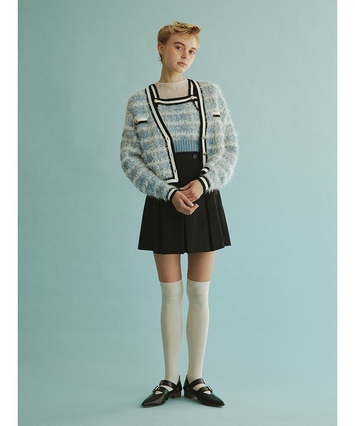 「FURFUR」 ニットカーディガン ONE SIZE ホワイト レディース_画像5