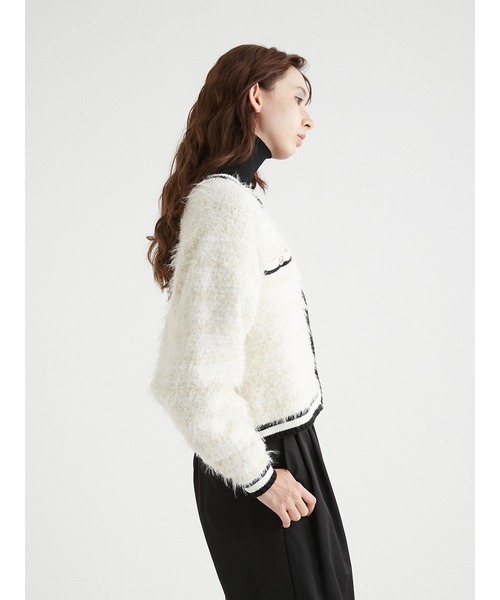 「FURFUR」 ニットカーディガン ONE SIZE ホワイト レディース_画像8