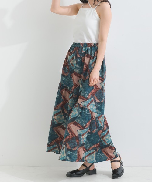 「terrace」 ロングスカート MEDIUM ネイビー レディース_画像5