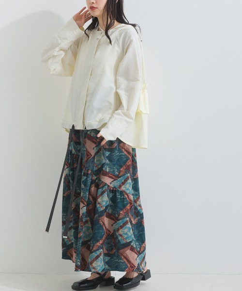「terrace」 ロングスカート MEDIUM ネイビー レディース_画像7