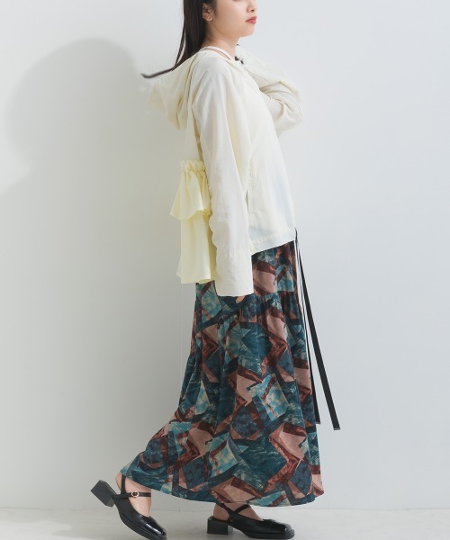 「terrace」 ロングスカート MEDIUM ネイビー レディース_画像9
