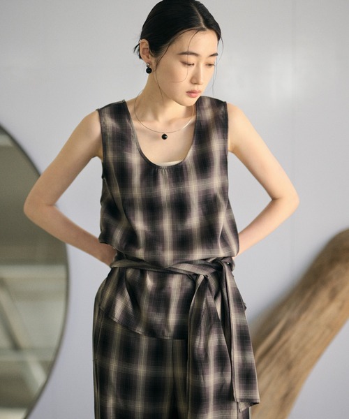 サロペット オーバーオール ombre check urban setup / オンブレ