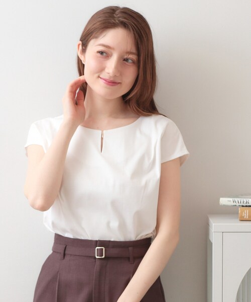 index（インデックス） uvカット tシャツ 半袖 「接触冷感」ビジュー