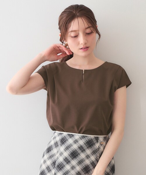 index（インデックス） uvカット tシャツ 半袖 「接触冷感」ビジュー