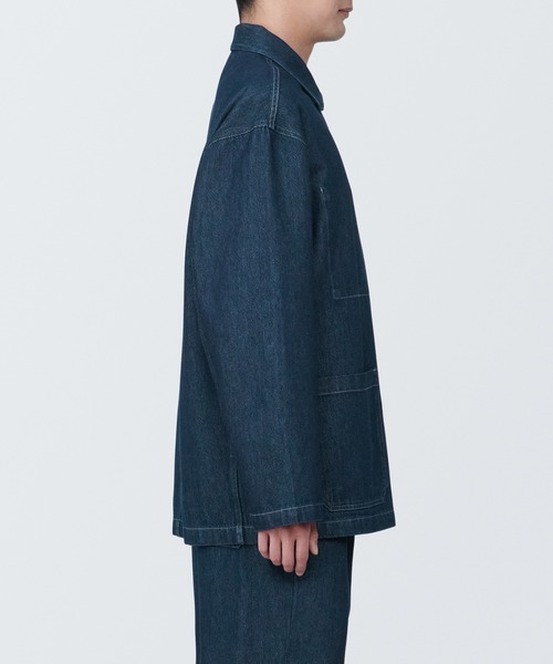 無印良品（MUJI） デニムジャケット M ネイビー メンズ : ZOZOTOWN