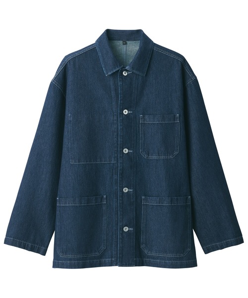 無印良品（MUJI） デニムジャケット M ネイビー メンズ : ZOZOTOWN