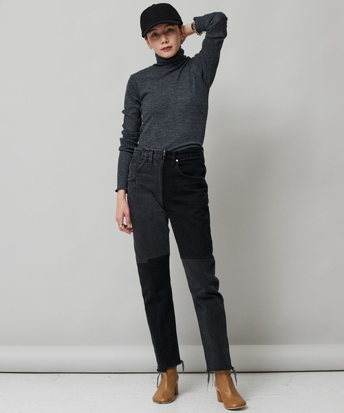 「77circa」 デニムパンツ 38 ブルー系その他5 レディース_画像9