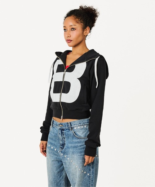 Beeden パーカー ブラック B Logo Basic Hoodie BEEDEN パーカー B