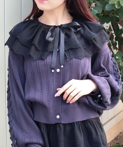 axes femme（アクシーズ ファム） フラワーチュールレース付け襟