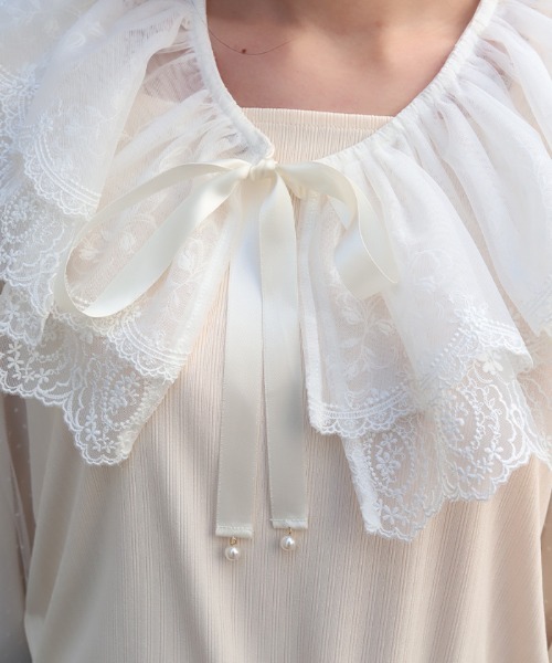 axes femme（アクシーズ ファム） フラワーチュールレース付け襟