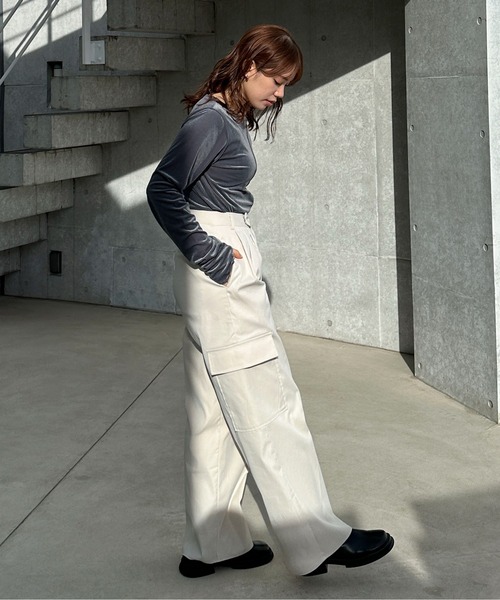「feepur」 カーゴパンツ MEDIUM カーキ レディース_画像3