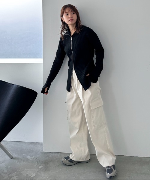「feepur」 カーゴパンツ MEDIUM カーキ レディース_画像8
