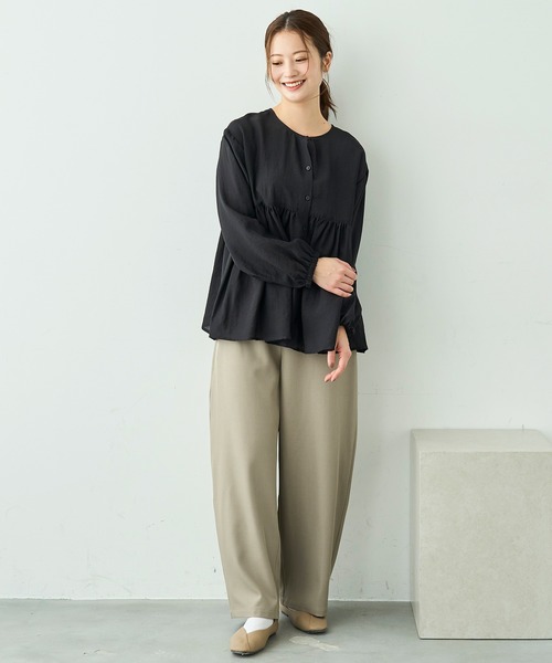「mil」 長袖ブラウス ONESIZE テラコッタ レディース_画像6
