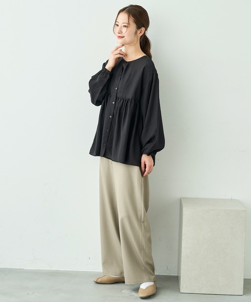 「mil」 長袖ブラウス ONESIZE テラコッタ レディース_画像9