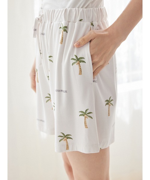 ジェラートピケ パジャマ ルームウェア 「接触冷感」サマーモチーフ4柄Tシャツ＆ショートパンツセット レディース | gelato pique | 13