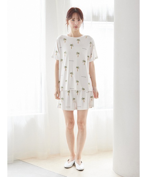 ジェラートピケ パジャマ ルームウェア 「接触冷感」サマーモチーフ4柄Tシャツ＆ショートパンツセット レディース | gelato pique | 14
