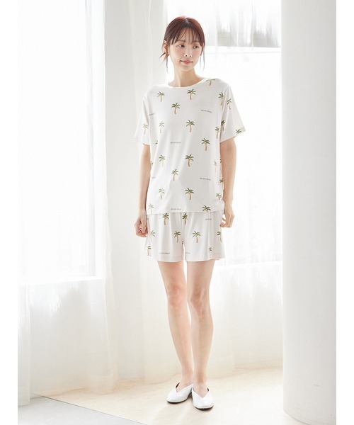 ジェラートピケ パジャマ ルームウェア 「接触冷感」サマーモチーフ4柄Tシャツ＆ショートパンツセット レディース | gelato pique | 15