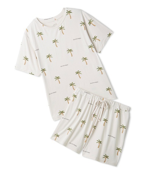ジェラートピケ パジャマ ルームウェア 「接触冷感」サマーモチーフ4柄Tシャツ＆ショートパンツセット レディース | gelato pique | 19