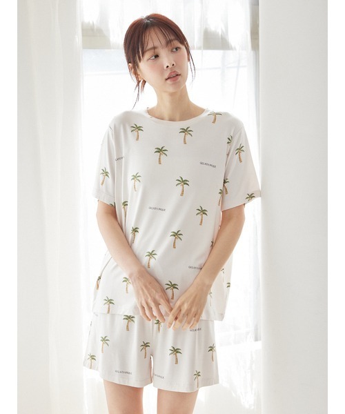 ジェラートピケ パジャマ ルームウェア 「接触冷感」サマーモチーフ4柄Tシャツ＆ショートパンツセット レディース | gelato pique | 16