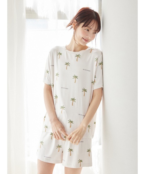 ジェラートピケ パジャマ ルームウェア 「接触冷感」サマーモチーフ4柄Tシャツ＆ショートパンツセット レディース | gelato pique | 17