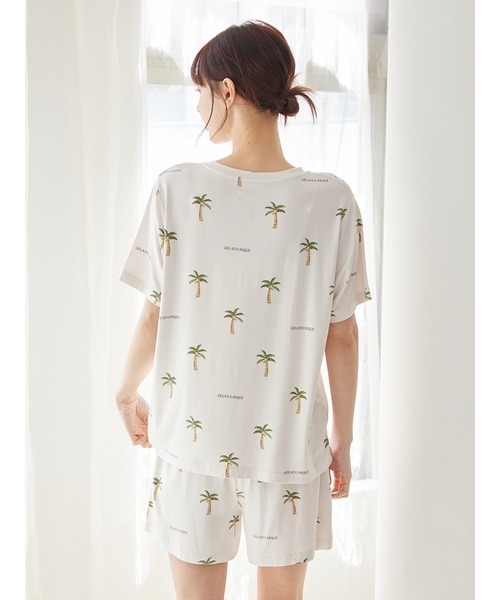 ジェラートピケ パジャマ ルームウェア 「接触冷感」サマーモチーフ4柄Tシャツ＆ショートパンツセット レディース | gelato pique | 18