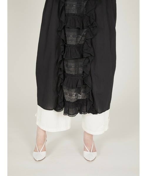ワンピース 「crinkle crinkle crinkle」liver lace vintage like cami dress/リヴァーレースヴィンテージライクキャミドレス