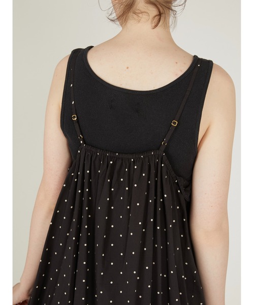 ワンピース 「crinkle crinkle crinkle」liver lace vintage like cami dress/リヴァーレースヴィンテージライクキャミドレス