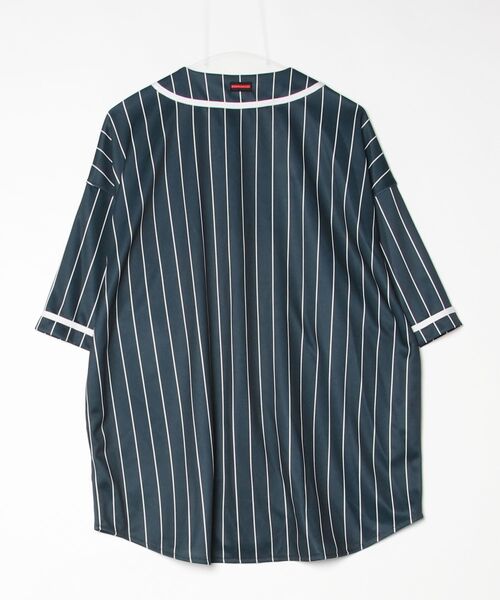 「FUBU」 半袖シャツ L ネイビー メンズ_画像2