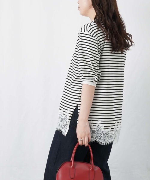 LADY LUCK LUCA（レディラックルカ） tシャツ LC/LLL 裾レースボーダー