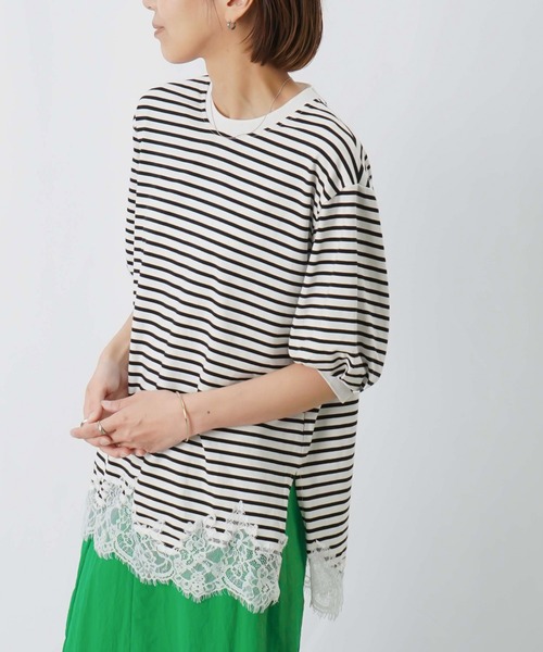 LADY LUCK LUCA（レディラックルカ） tシャツ LC/LLL 裾レースボーダー