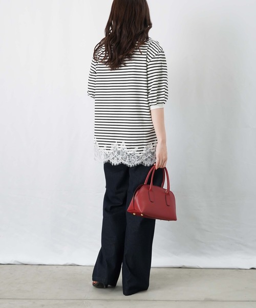 LADY LUCK LUCA（レディラックルカ） tシャツ LC/LLL 裾レースボーダー