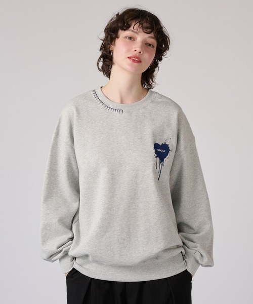 「ONCILY」 スウェットカットソー MEDIUM ブラック メンズ_画像3