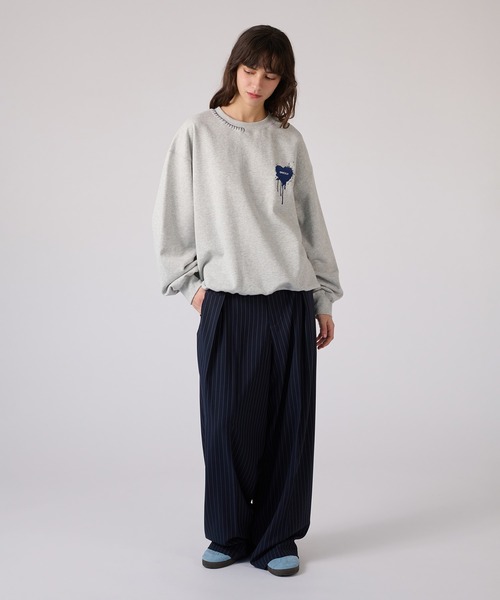 「ONCILY」 スウェットカットソー MEDIUM ブラック メンズ_画像5
