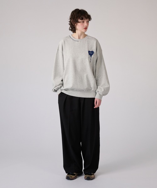 「ONCILY」 スウェットカットソー MEDIUM ブラック メンズ_画像7