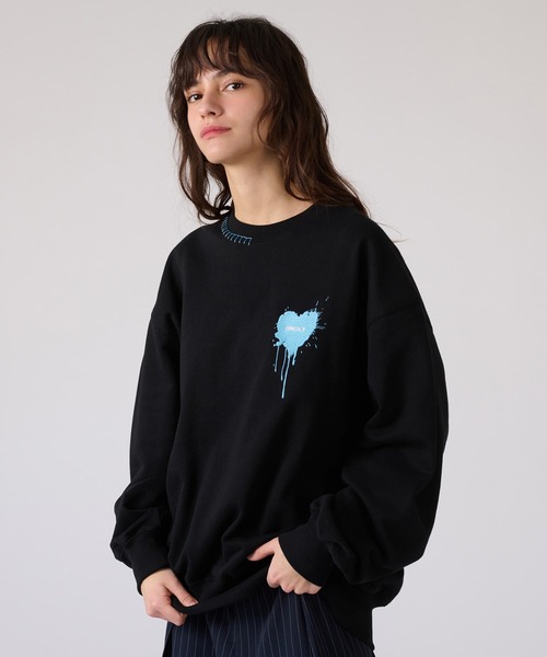「ONCILY」 スウェットカットソー MEDIUM ブラック メンズ_画像8