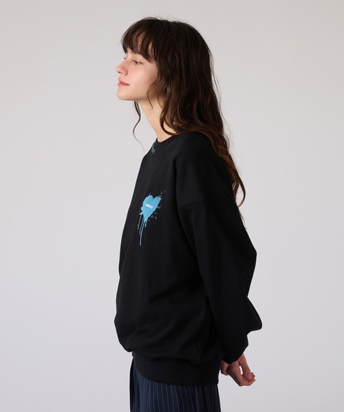 「ONCILY」 スウェットカットソー MEDIUM ブラック メンズ_画像9
