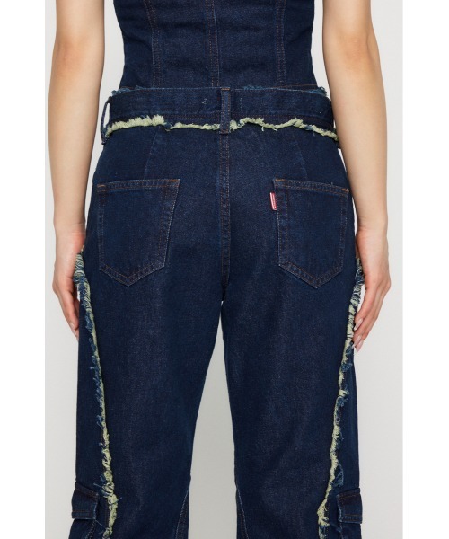 「LAGUA GEM」 ブーツカットデニムパンツ SMALL ブラック レディース_画像7